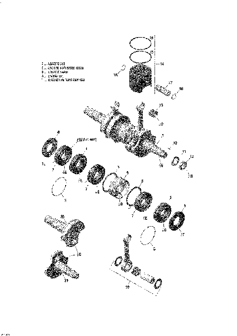 01- Crankshaft And Piston - 550F