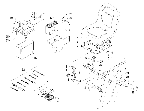 SEAT, BATTERY, AND TOOL KIT ASSEMBLY [88905]