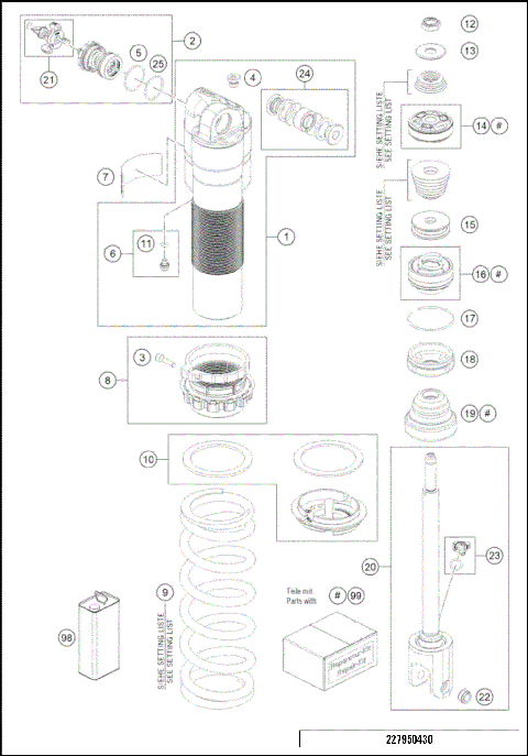 SHOCK ABSORBER DISASSEMBLED