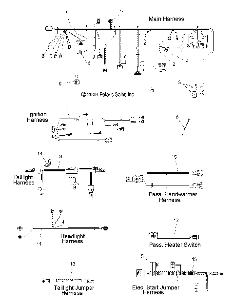 ELECTRICAL, WIRING HARNESSES - S10PT6HSL/HSM/HEM (49SNOWHARNESS10600TRG)
