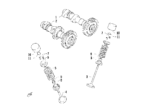 CAMSHAFT/VALVE ASSEMBLY [87570]