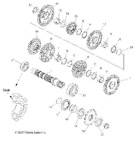DRIVE TRAIN, TRANSMISSION 2 - A08GP52AA (49ATVTRANSMISSION208OUT525)