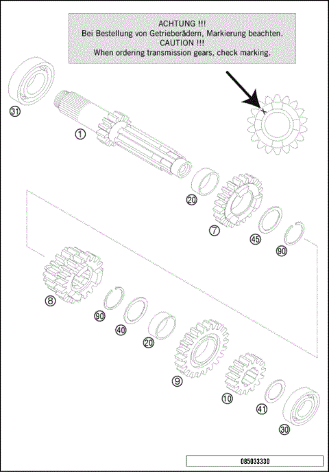 TRANSMISSION I - MAIN SHAFT