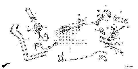 HANDLE LEVER@SWITCH@CABLE