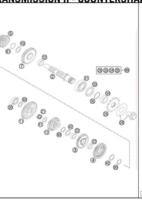 TRANSMISSION II - COUNTERSHAFT 