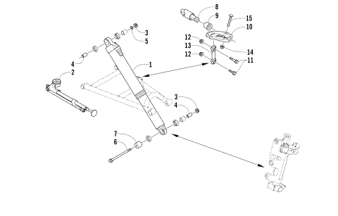 SHOCK ABSORBER AND SWAY BAR ASSEMBLY