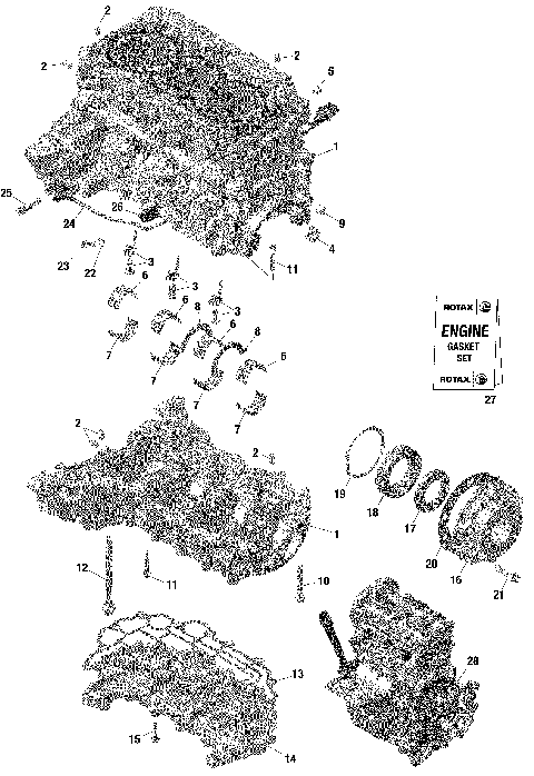 01- Rotax - Crankcase - Turbo - Turbo R