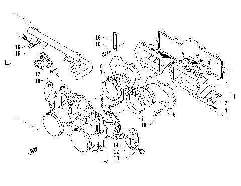REED VALVE/THROTTLE BODY ASSEMBLY [98224]