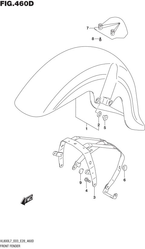 FRONT FENDER (VL800TL7 E03)