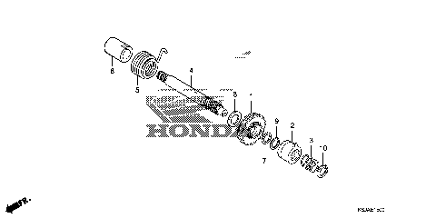KICK STARTER SPINDLE