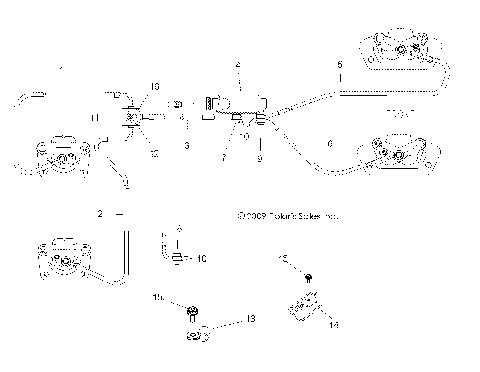 BRAKES, BRAKE LINES and MASTER CYLINDER - R10XH76AA (49RGRBRAKELINES10RZRS4)