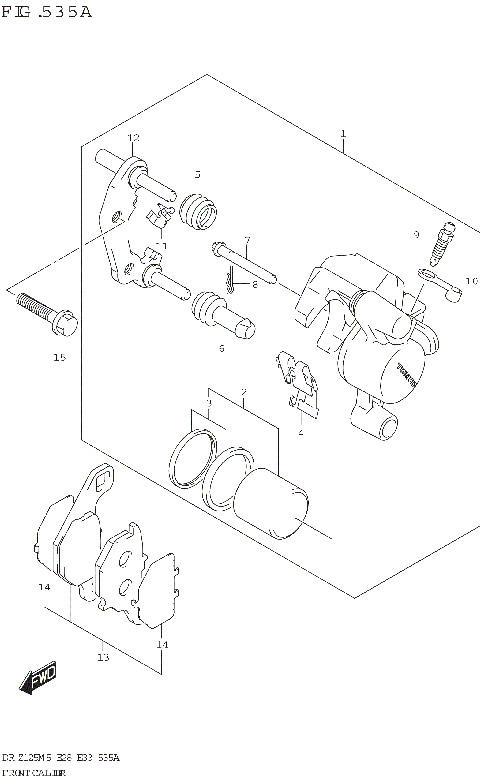 FRONT CALIPER (DR-Z125L)