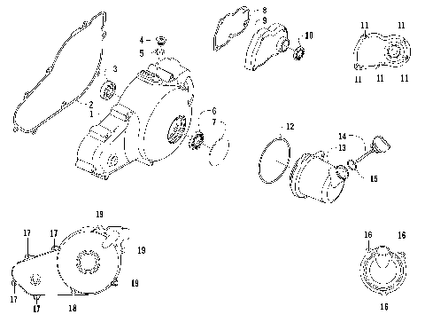 MAGNETO SIDE ENGINE COVERS [90326]