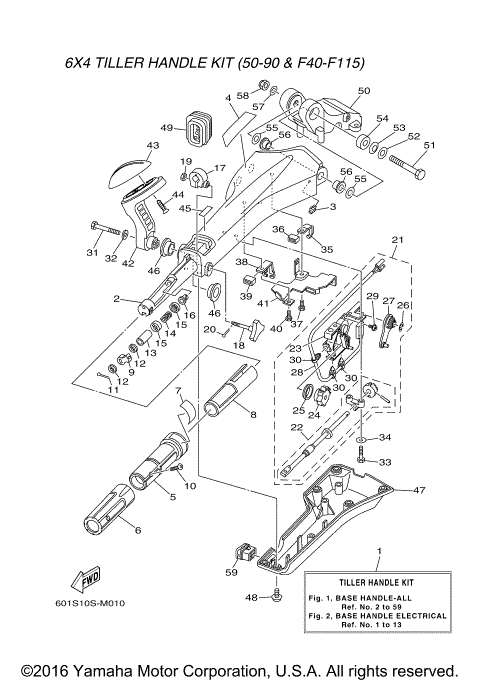 TILLER HANDLE BASE ASSEMBLY