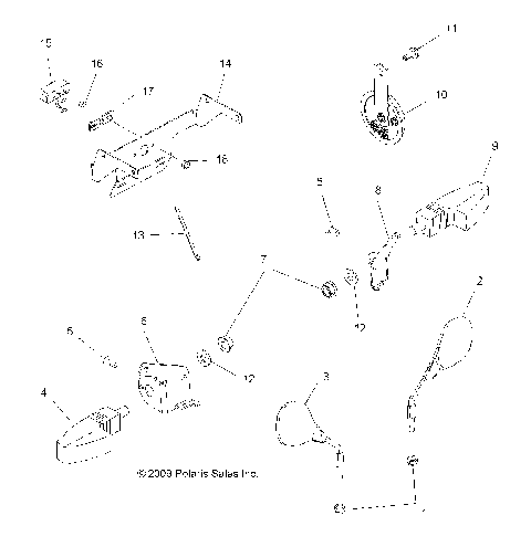 ELECTRICAL, TURN SIGNALS/MIRRORS/HORN - A10MH50FX/FF (49ATVTURNSIG10SP500I)