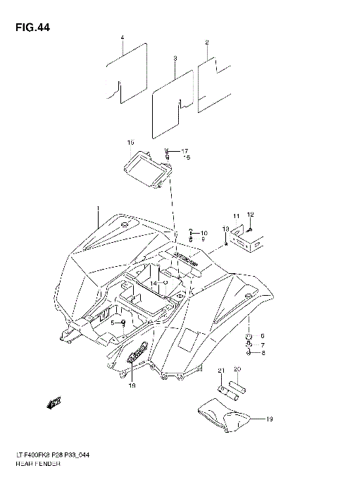 REAR FENDER (LT-F400FK8/FK9/FUL0)