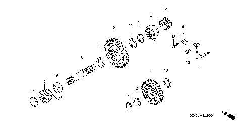 KICK STARTER SPINDLE
