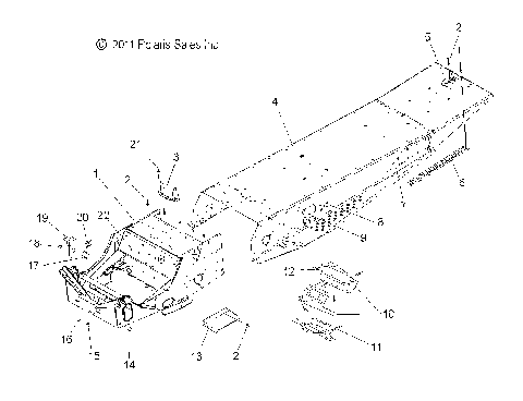 CHASSIS, TUNNEL - S12SU4BEL (49SNOWTUNNEL12WIDE)