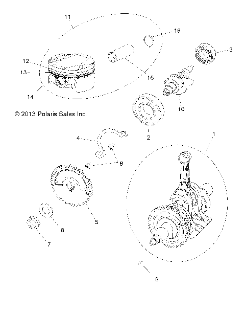 ENGINE, CRANKSHAFT, PISTON AND BALANCE SHAFT - A16DAA32A1/A7 (49ATVCRANKSHAFT14SP325)