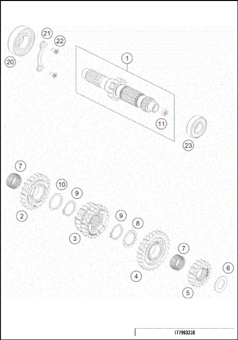 TRANSMISSION I - MAIN SHAFT
