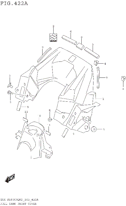 FUEL TANK FRONT COVER
