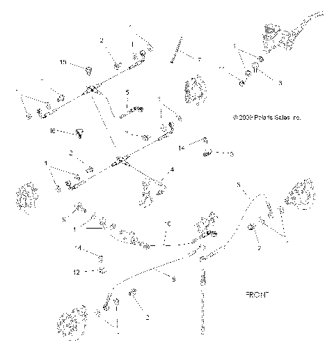 BRAKES, BRAKE LINES - A10ZX55FX/FF (49ATVBRAKELINE10SPEPS550)