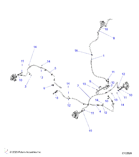 BRAKES, BRAKE LINES - A23SEA57A1/A3/A6/A9 (C102526)