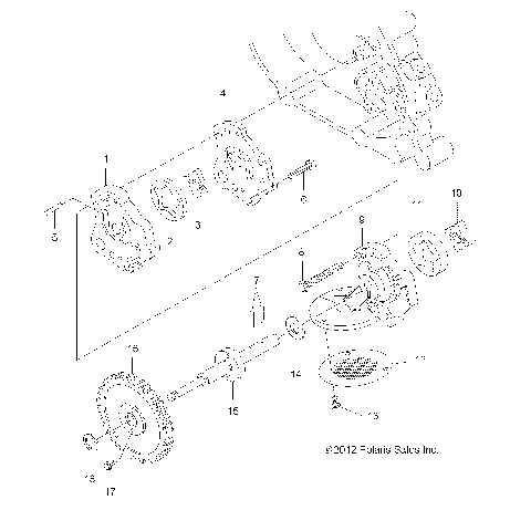 ENGINE, OIL PUMP - A13MN50ET/EX (49ATVOILPUMP13HAWK)