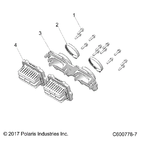 ENGINE, REED VALVE and THROTTLE BODY ADAPTOR - S21ELS8RS/8RE ALL OPTIONS (C600778-7)