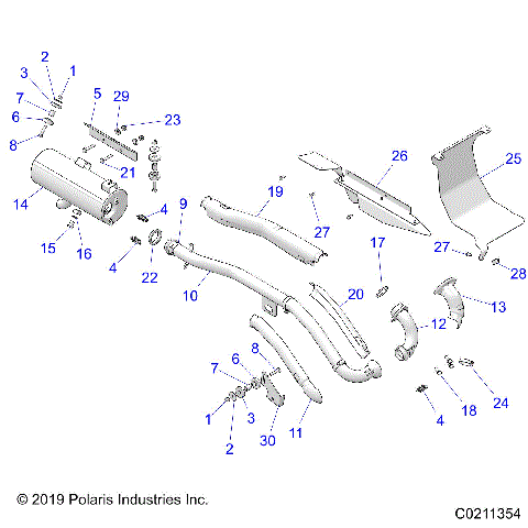 ENGINE, EXHAUST - A23SDA57A5/E57A4 (C0211354)