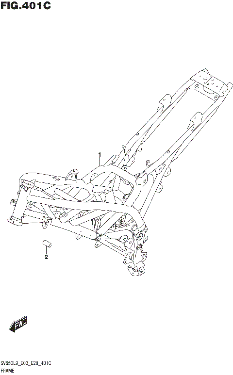 FRAME (SV650AL9 E28)