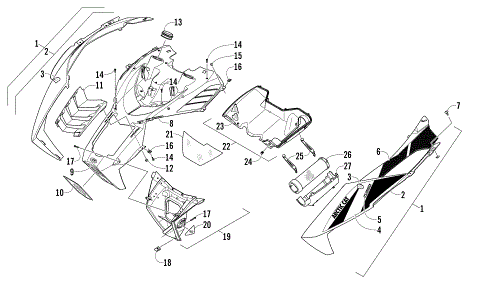 HOOD AND AIR INTAKE ASSEMBLY