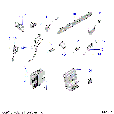 ELECTRICAL, SWITCHES, SENSORS, ECU and CONTROL MODULES - A20SXZ95AG/CAG (C102027)