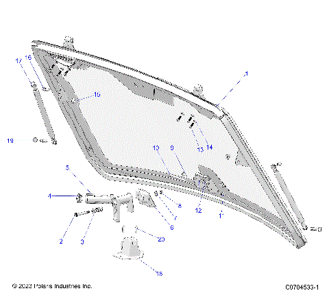 BODY, FRONT WINDOW ASM. - G24GZW99A/99B (C0704533-1)