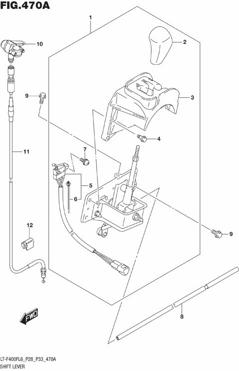 SHIFT LEVER (LT-F400FL6 P28)