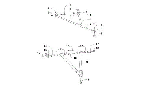 A-ARM AND SWAY BAR ASSEMBLY