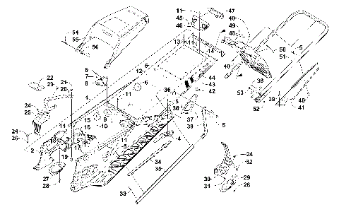 TUNNEL, REAR BUMPER, AND SNOWFLAP ASSEMBLY [102158]