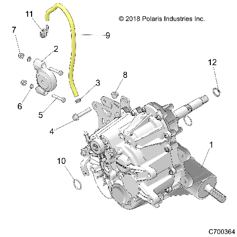 DRIVE TRAIN, MAIN GEARCASE MOUNTING - R21MAA57F1/F9/SF1/F9/C1/C9/CK/E1/E9/EK (C700364)