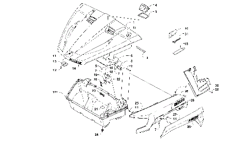 HOOD/FRONT STORAGE AND SIDE PANEL ASSEMBLY [301492]