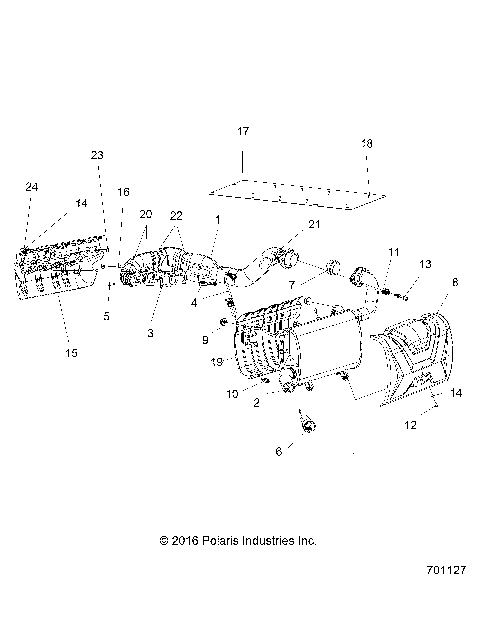 ENGINE, EXHAUST - R17RVU99AV/BV (701127)