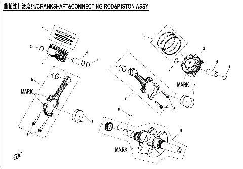 CRANKSHAFT & CONNECTING ROD, PISTON ASSY