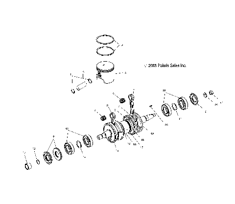 CRANKSHAFT and PISTON - W045402DA (4990599059B10)