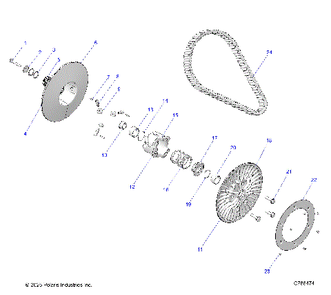 DRIVE TRAIN, SECONDARY CLUTCH - R23RRE99DX (C788474)