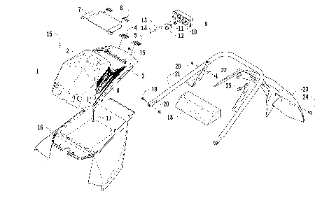 REAR BUMPER, STORAGE BOX, SNOWFLAP, AND TAILLIGHT ASSEMBLY [88610]