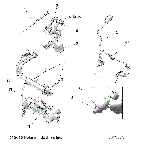 FUEL SYSTEM, RAIL, LINES and THROTTLE BODY - S21EEC8RS ALL OPTIONS (600939C)