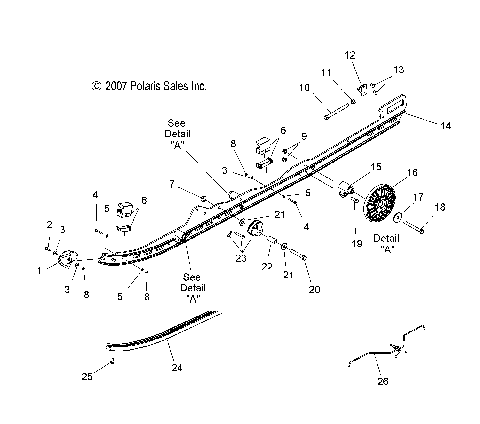 SUSPENSION, RAIL MOUNTING - S08PG8ES/EE/PH8ES/EE (49SNOWSUSPRAIL08800RMK)