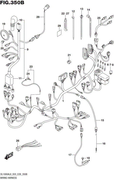 WIRING HARNESS (DL1000AL8 E28)