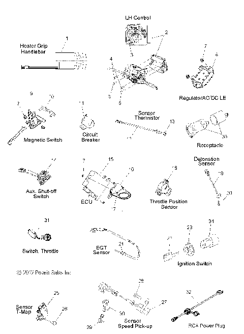 ELECTRICAL, SWITCHES, SENSORS and COMPONENTS - S14BS8/BC8/BD8 ALL OPTIONS (49SNOWELECT13ADV)