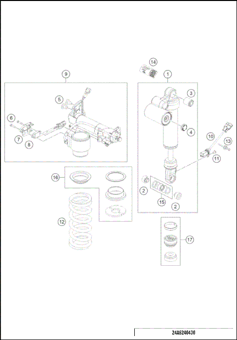 SHOCK ABSORBER DISASSEMBLED