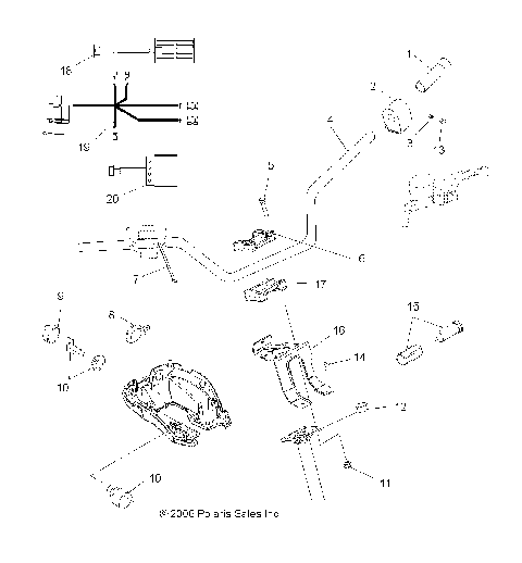 HANDLEBAR and CONTROLS - A07MH76AL/AQ/AX/AY/AZ/A2/MN76AF/AT/AY (49ATVHANDLEBAR07800EFI)